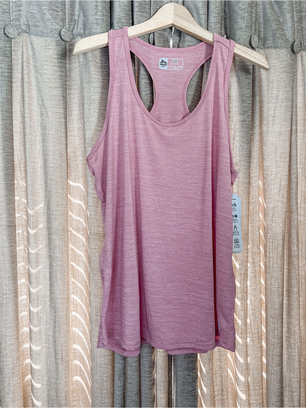 NWT RBX Rose Pink Racerback Athletic Tank Top Size Large